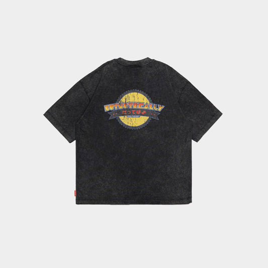 ButNotReally™ Stone-Washed Graphic Oversized Tee