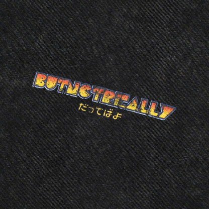 ButNotReally™ Stone-Washed Graphic Oversized Tee