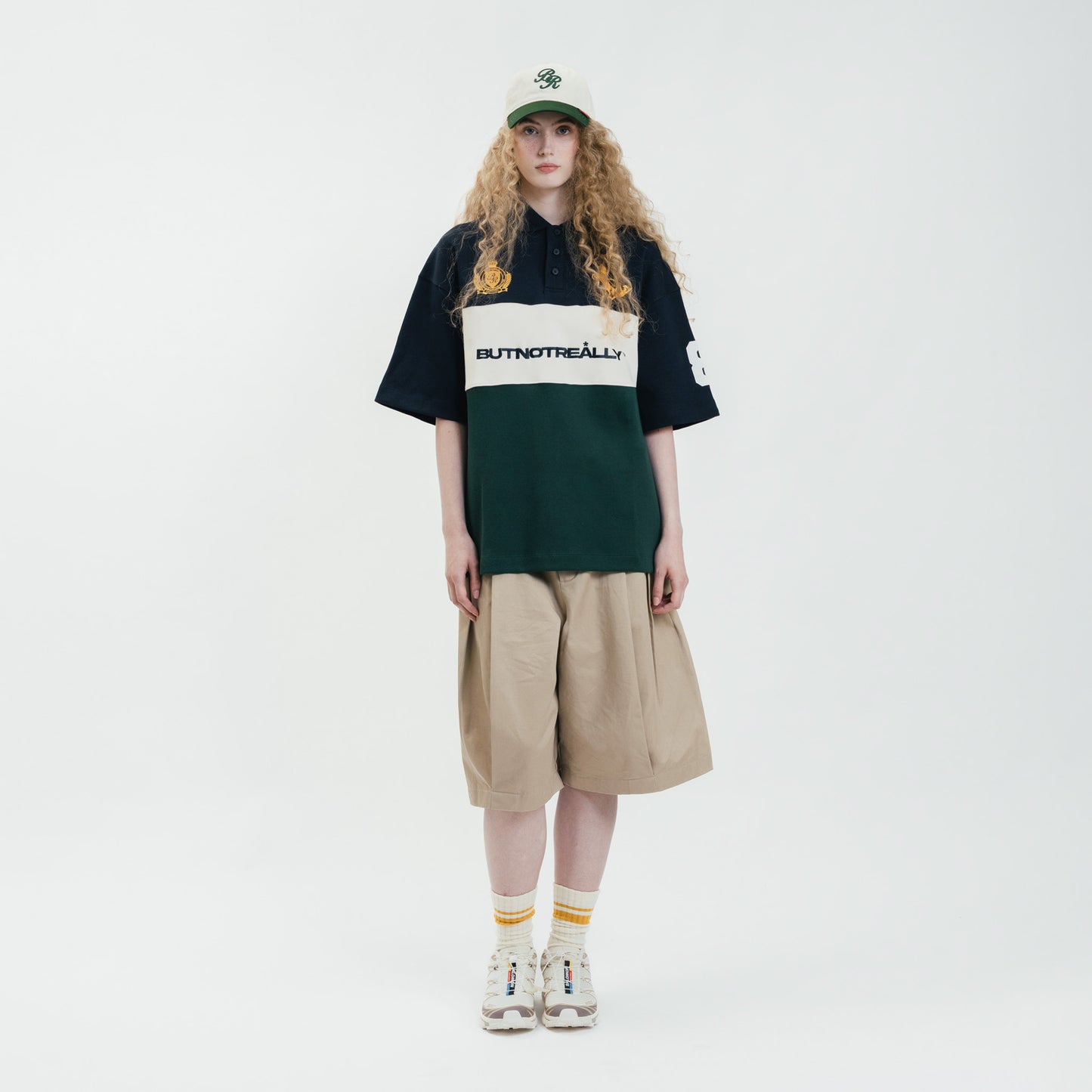 ButNotReally™ Graphic Interlock Oversized Polo Tee