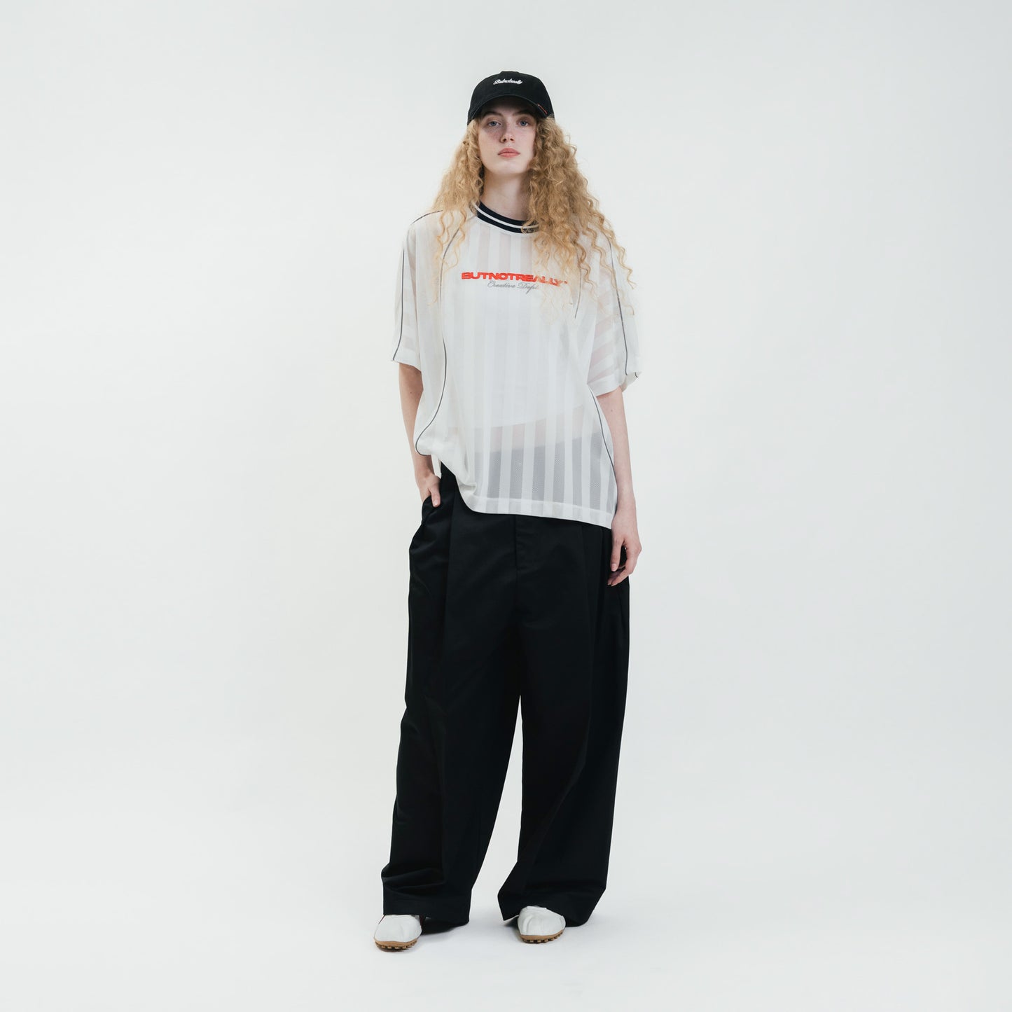 ButNotReally™ Graphic Mesh Oversized Tee