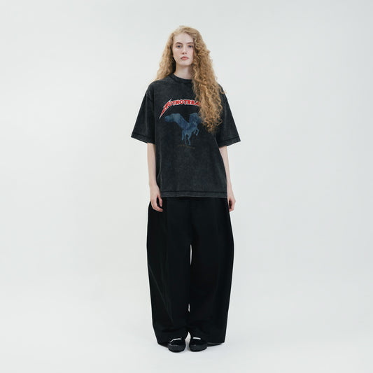 ButNotReally™ Stone-Washed Graphic Cotton Oversized Tee