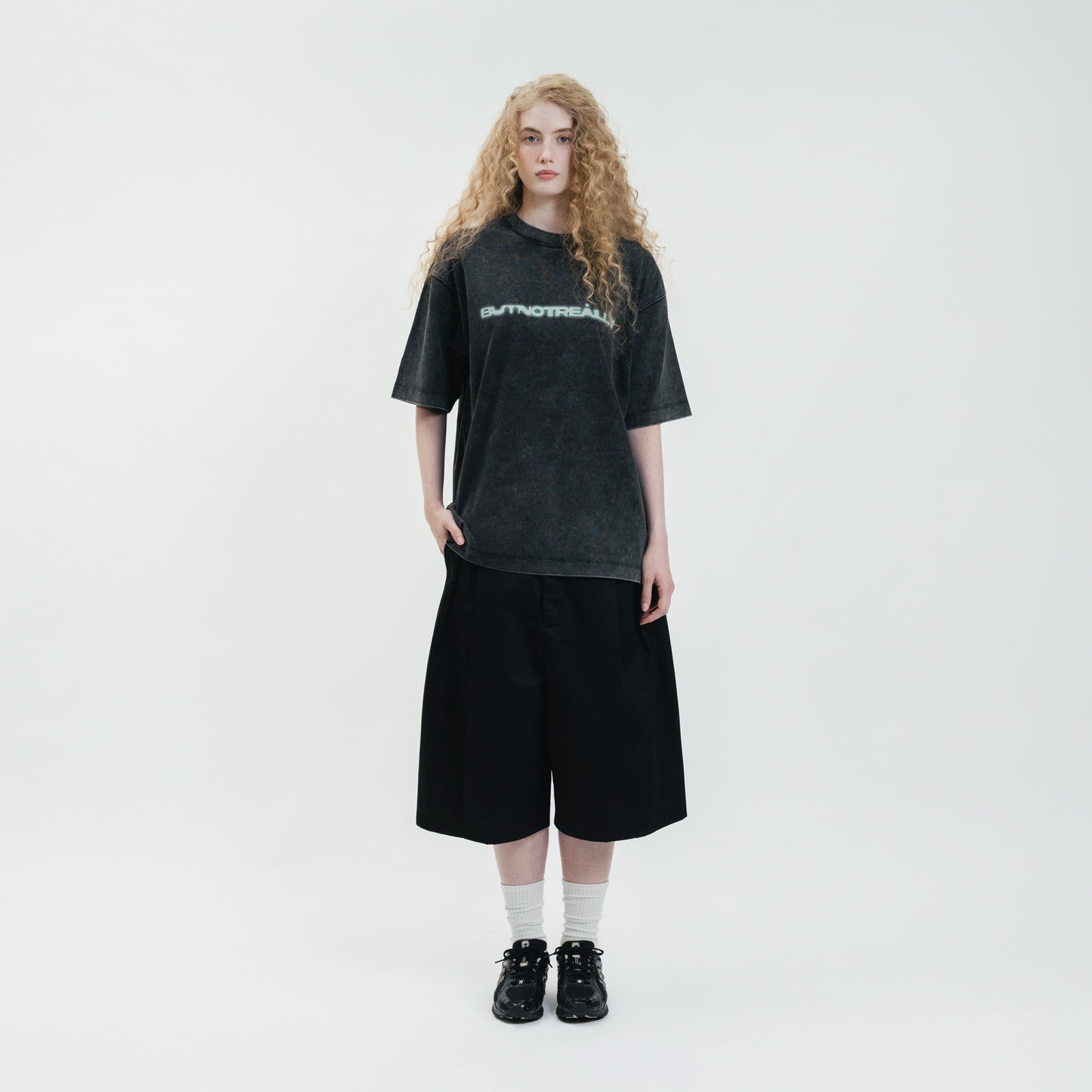 ButNotReally™ Stone-Washed Graphic Cotton Oversized Tee