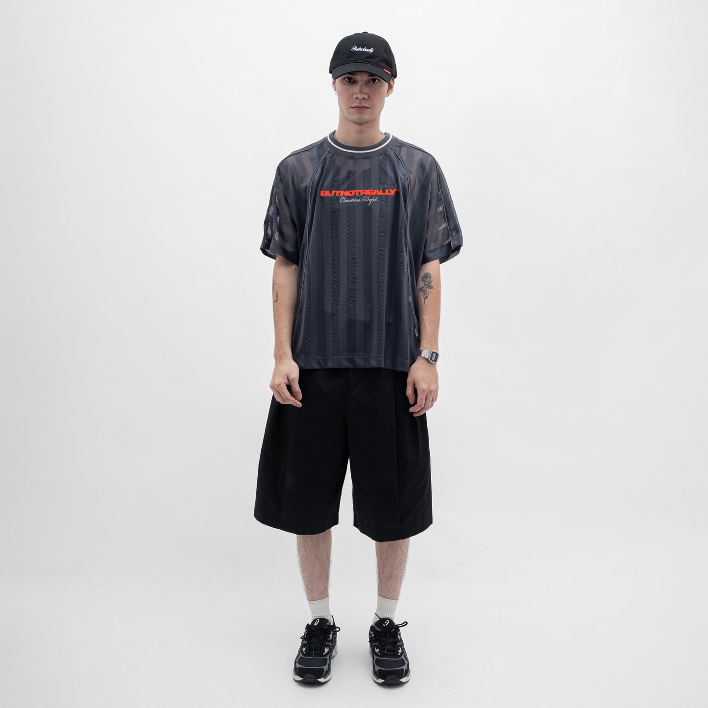 ButNotReally™ Graphic Mesh Oversized Tee
