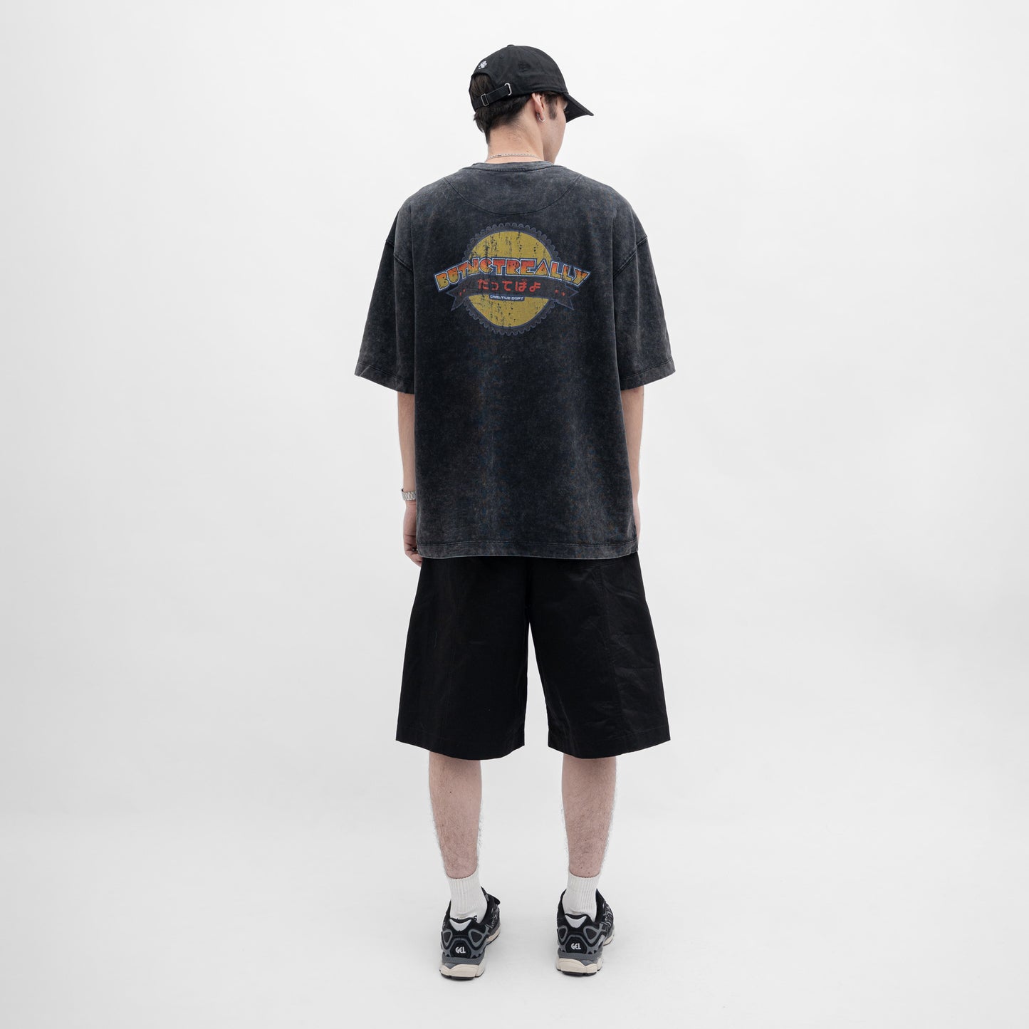 ButNotReally™ Stone-Washed Graphic Oversized Tee