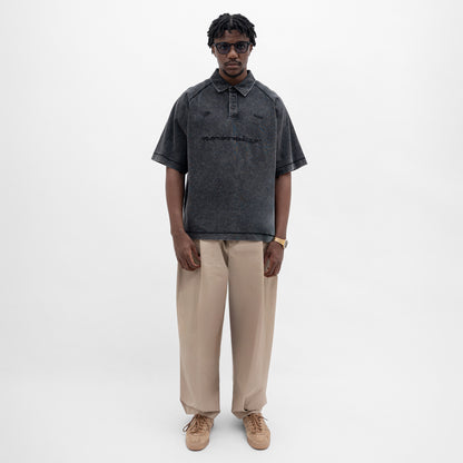 ButNotReally™ Stone-Washed Cotton Oversized Polo Tee