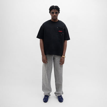 ButNotReally™ Graphic Interlock Oversized Pocket Tee