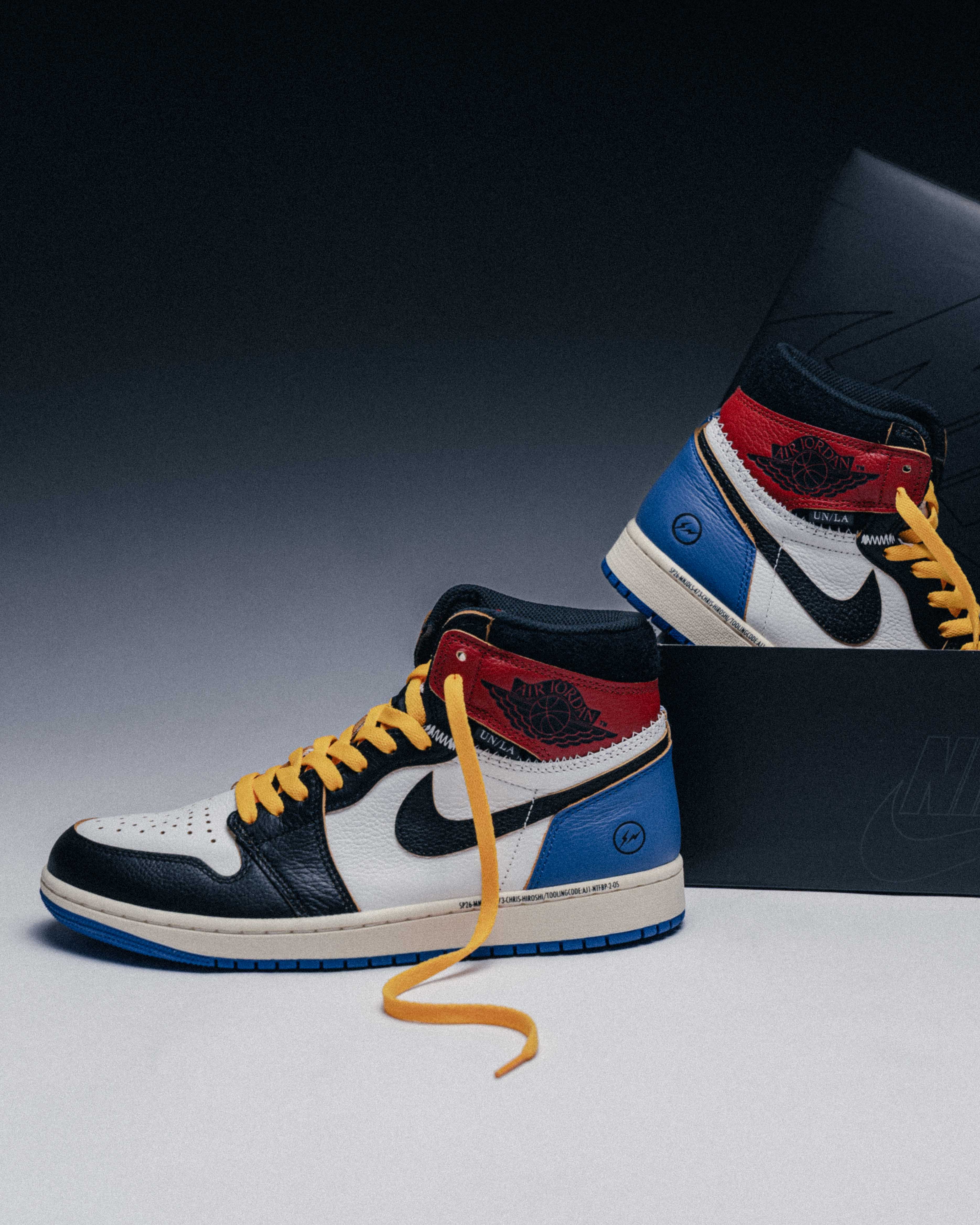 Air Jordan 1 Retro High OG x Union x Fragment "Black and Varsity Red"