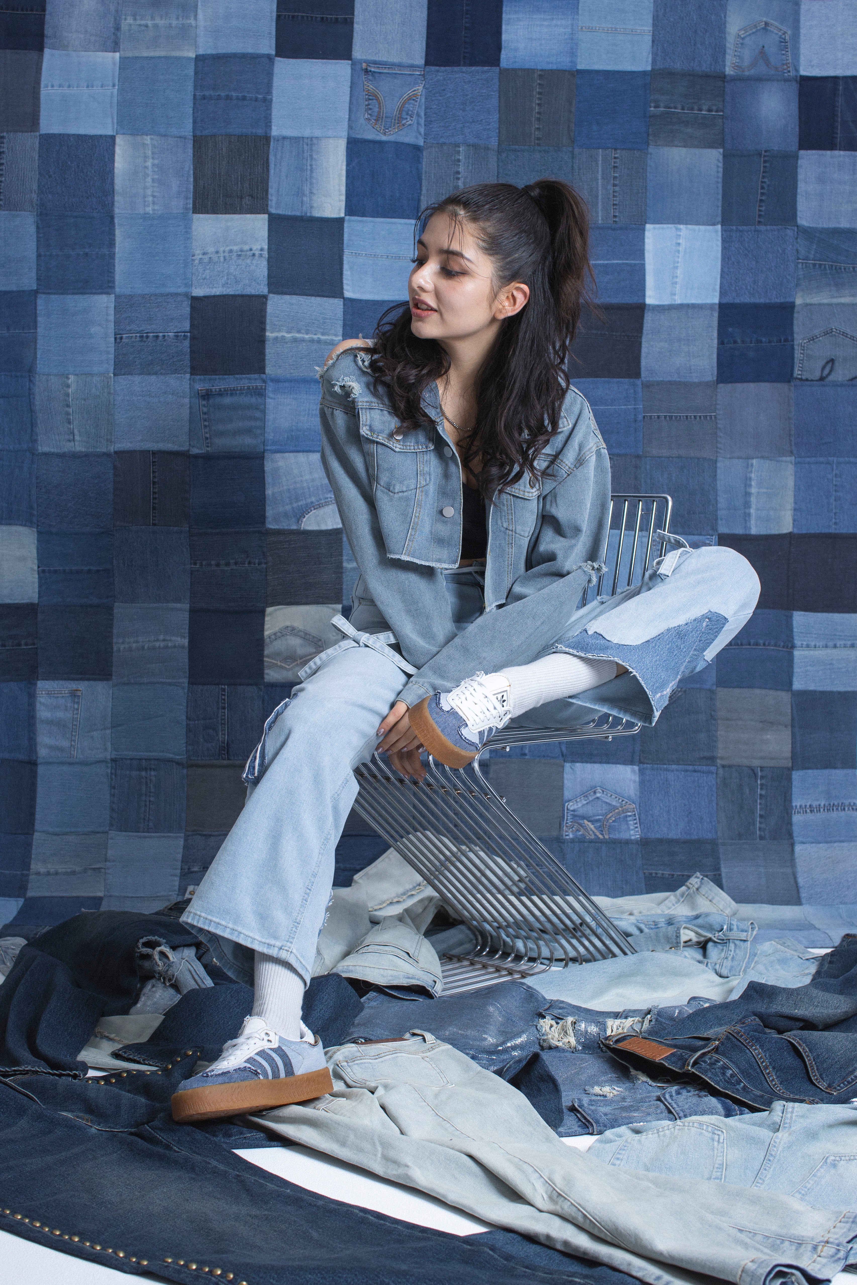 Releasing the adidas Originals "SAMBAE" Stacked Denim, exclusive design by atmos Pink!