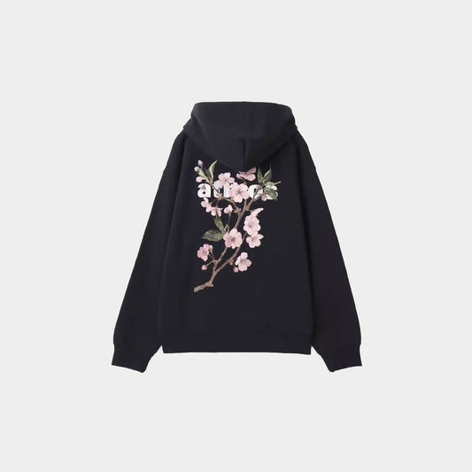 atmos Sakura Motif Zip-up Hooded Sweatshirt