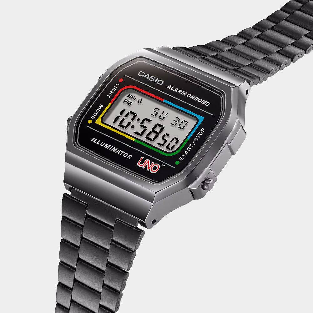 Casio x UNO™ Vintage A168WEUC-1A atmos Kuala Lumpur