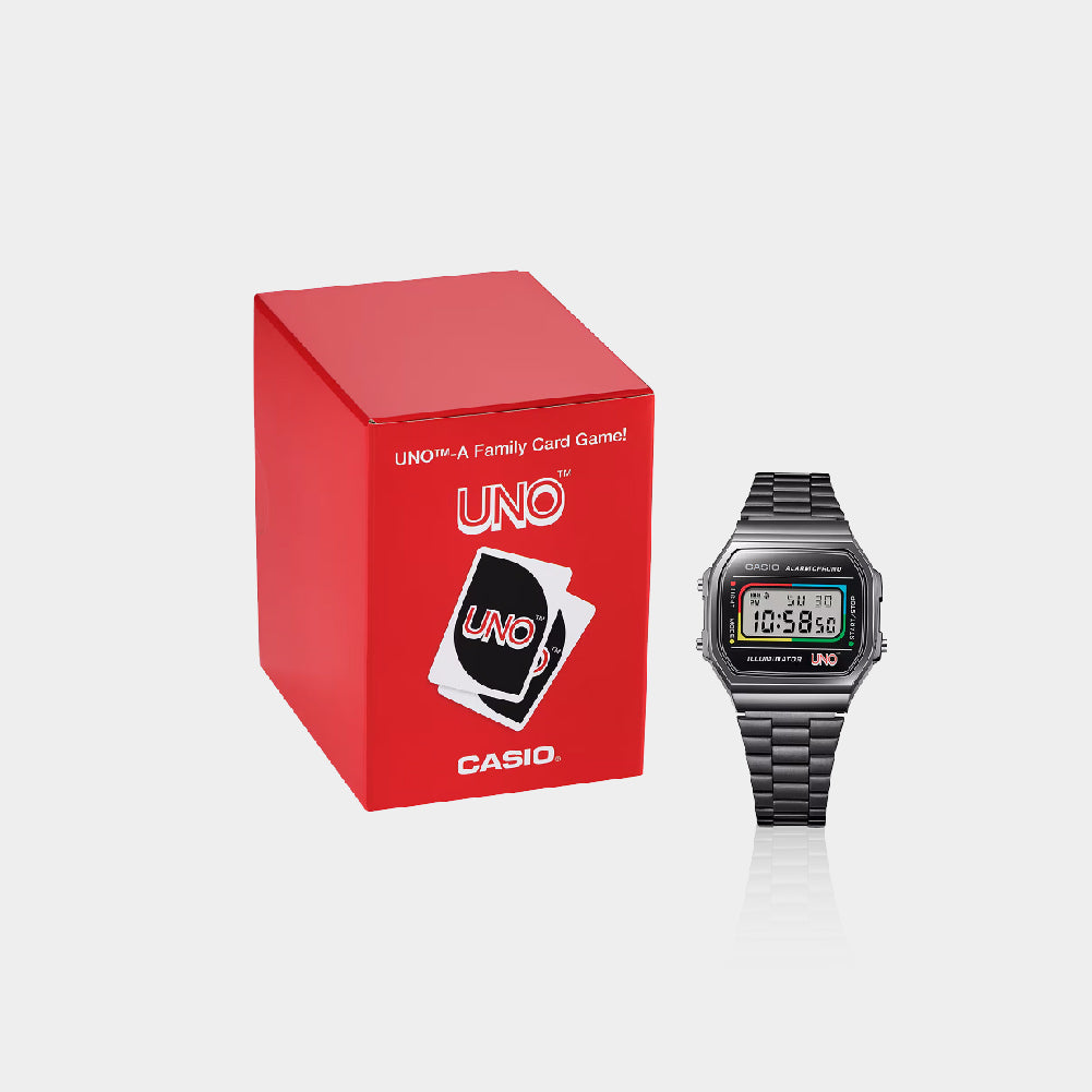Casio x UNO™ Vintage A168WEUC-1A atmos Kuala Lumpur