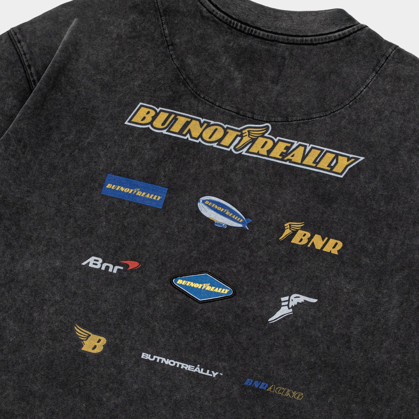 ButNotReally™ Stone-Washed Graphic Cotton Oversized Tee