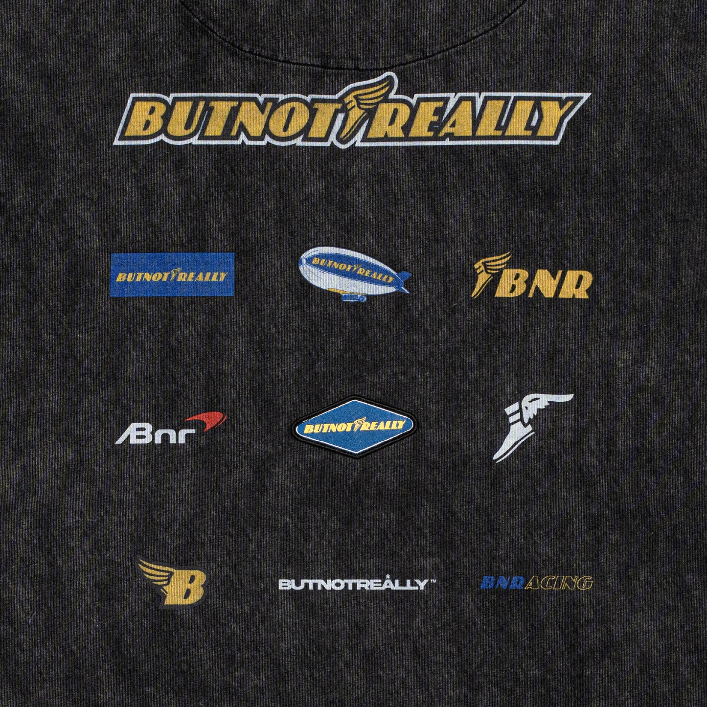 ButNotReally™ Stone-Washed Graphic Cotton Oversized Tee