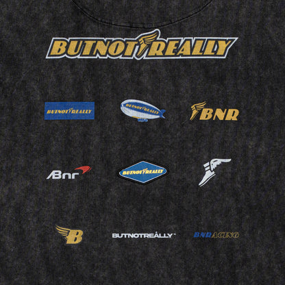 ButNotReally™ Stone-Washed Graphic Cotton Oversized Tee