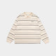 ButNotReally™ Stripes Cotton Long Sleeve Polo Tee