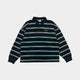 ButNotReally™ Stripes Interlock Long Sleeves Polo Tee