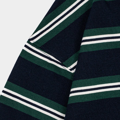 ButNotReally™ Stripes Cotton Long Sleeve Polo Tee