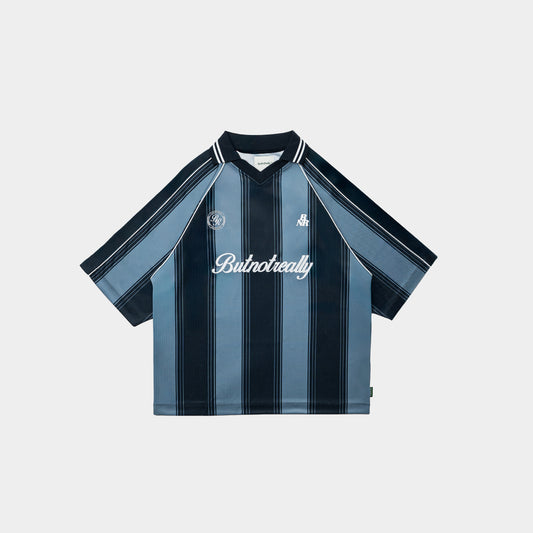 ButNotReally™ Mesh Stripes Oversized Polo Jersey