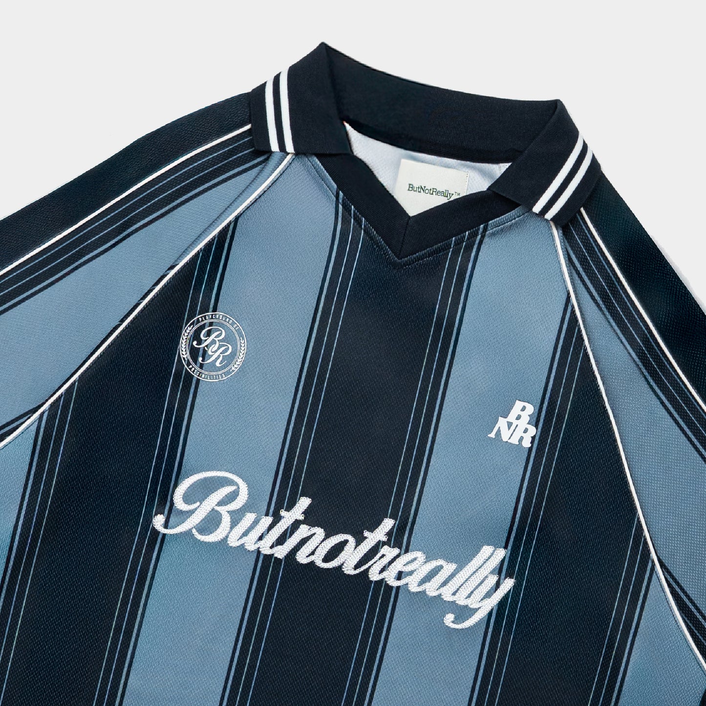 ButNotReally™ Mesh Stripes Oversized Polo Jersey