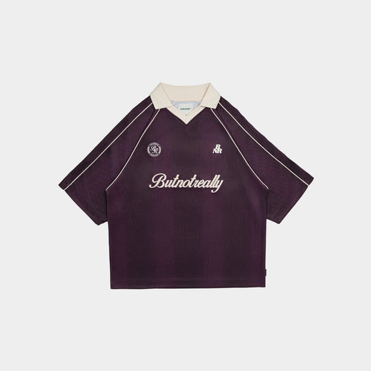 ButNotReally™ Mesh Stripes Oversized Polo Jersey