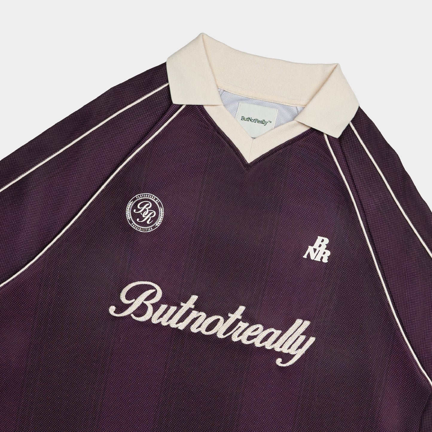 ButNotReally™ Mesh Stripes Oversized Polo Jersey
