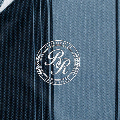 ButNotReally™ Mesh Stripes Oversized Longsleeves Polo Jersey