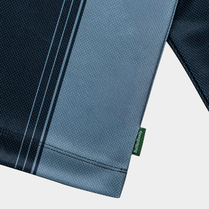 ButNotReally™ Mesh Stripes Oversized Longsleeves Polo Jersey