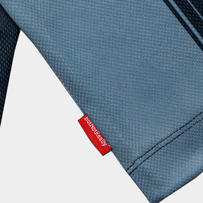 ButNotReally™ Mesh Stripes Oversized Longsleeves Polo Jersey