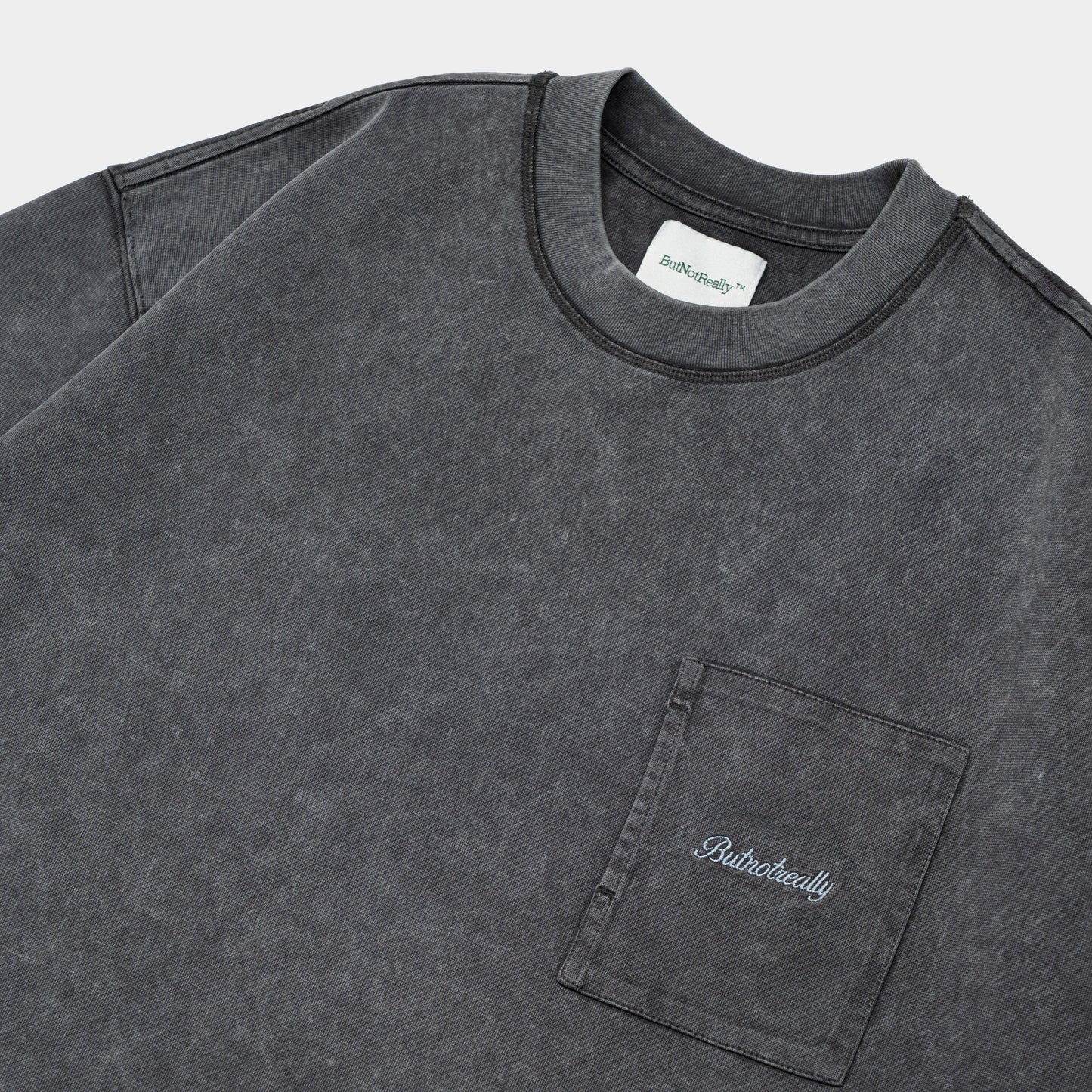 ButNotReally™ Stone-Washed Graphic Cotton Oversized Pocket Tee