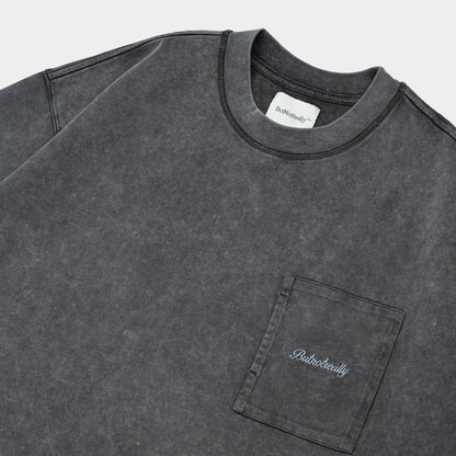 ButNotReally™ Stone-Washed Graphic Cotton Oversized Pocket Tee