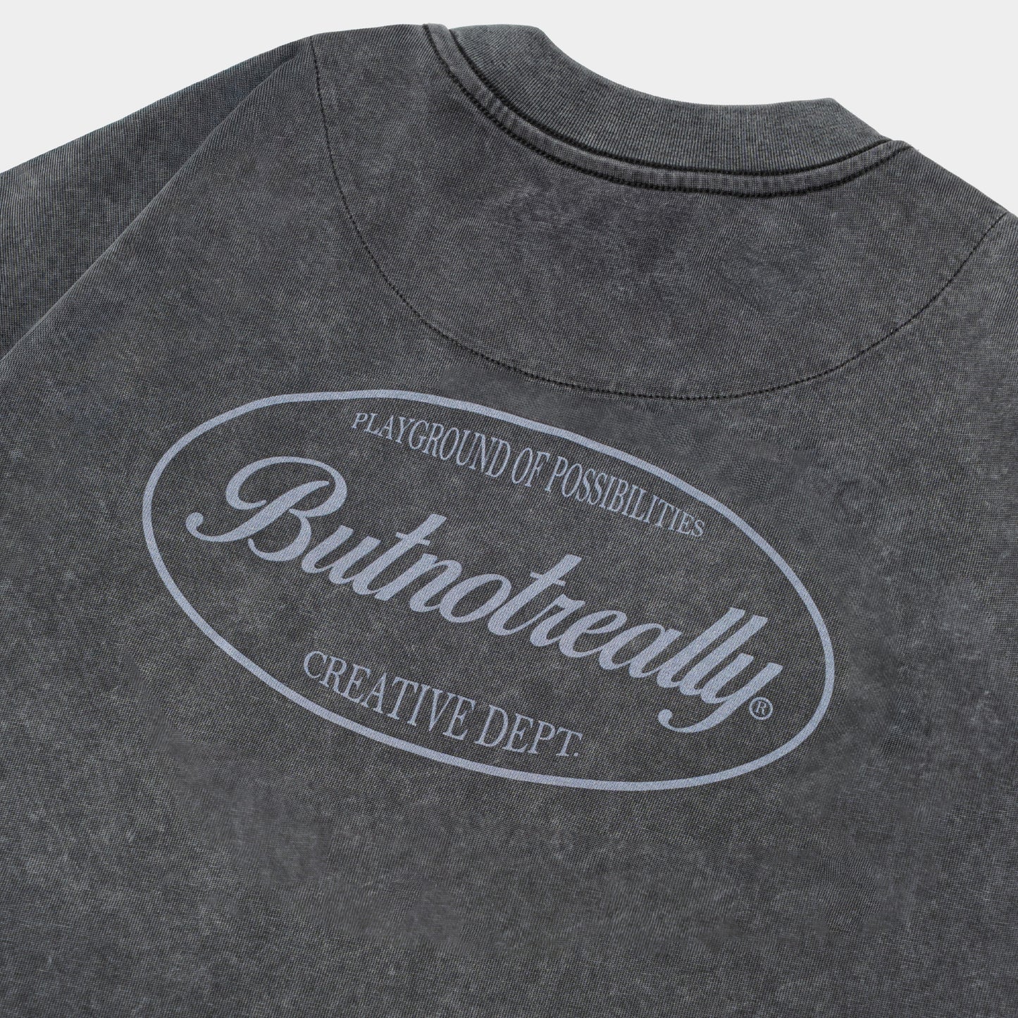 ButNotReally™ Stone-Washed Graphic Cotton Oversized Pocket Tee