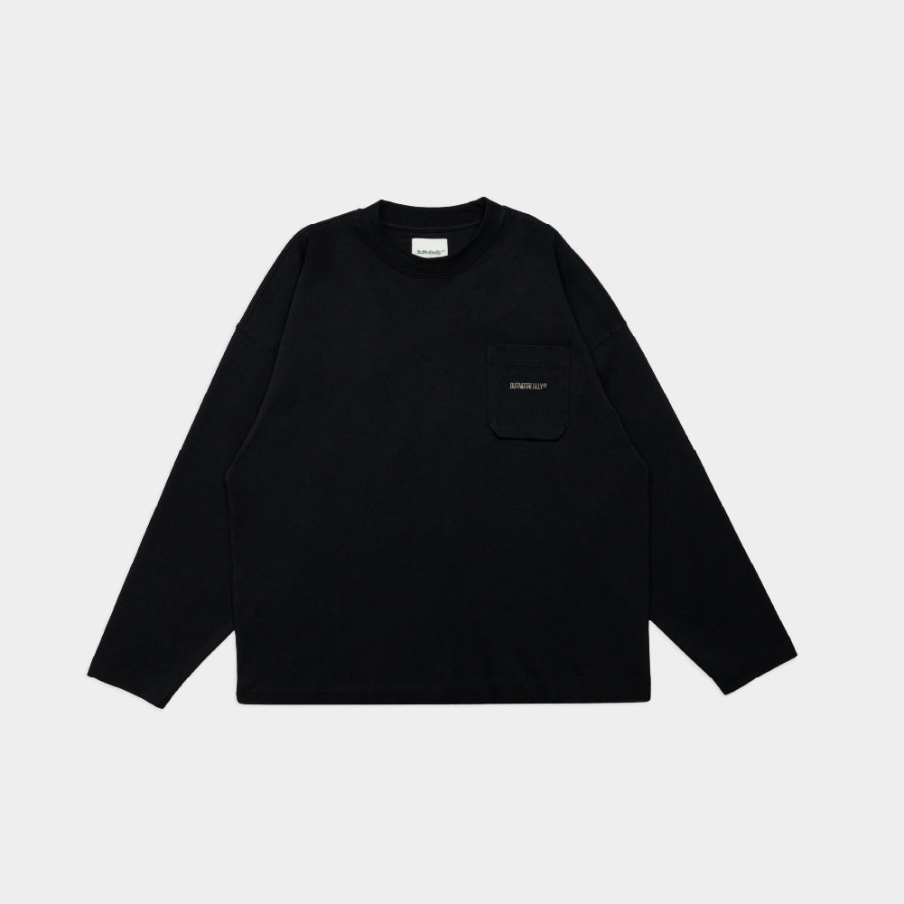 ButNotReally™ Core Cotton Oversized Long Sleeves Pocket Tee