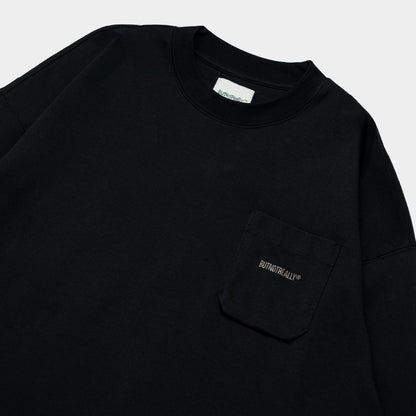 ButNotReally™ Core Cotton Oversized Long Sleeves Pocket Tee