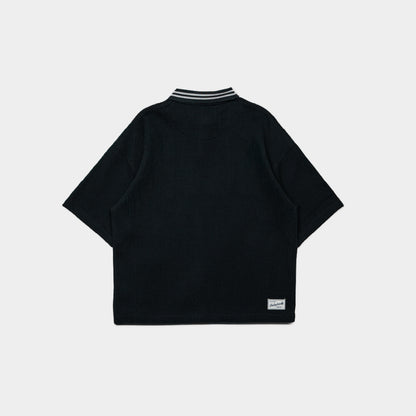ButNotReally™ Graphic Oversized Knitted Polo Tee