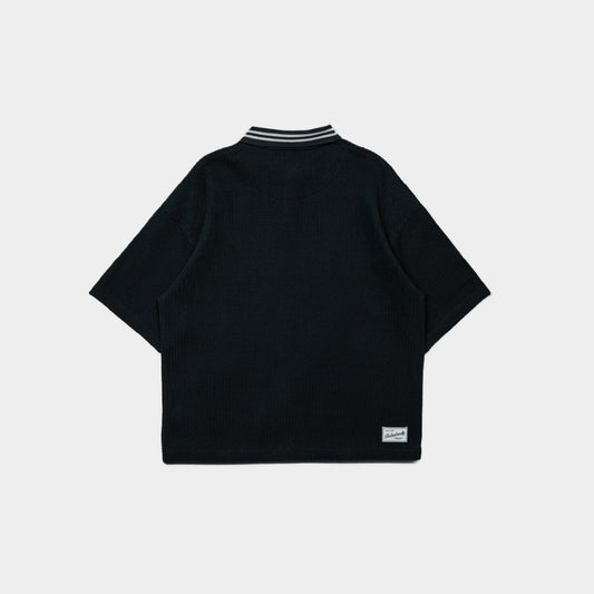 ButNotReally™ Graphic Oversized Knitted Polo Tee