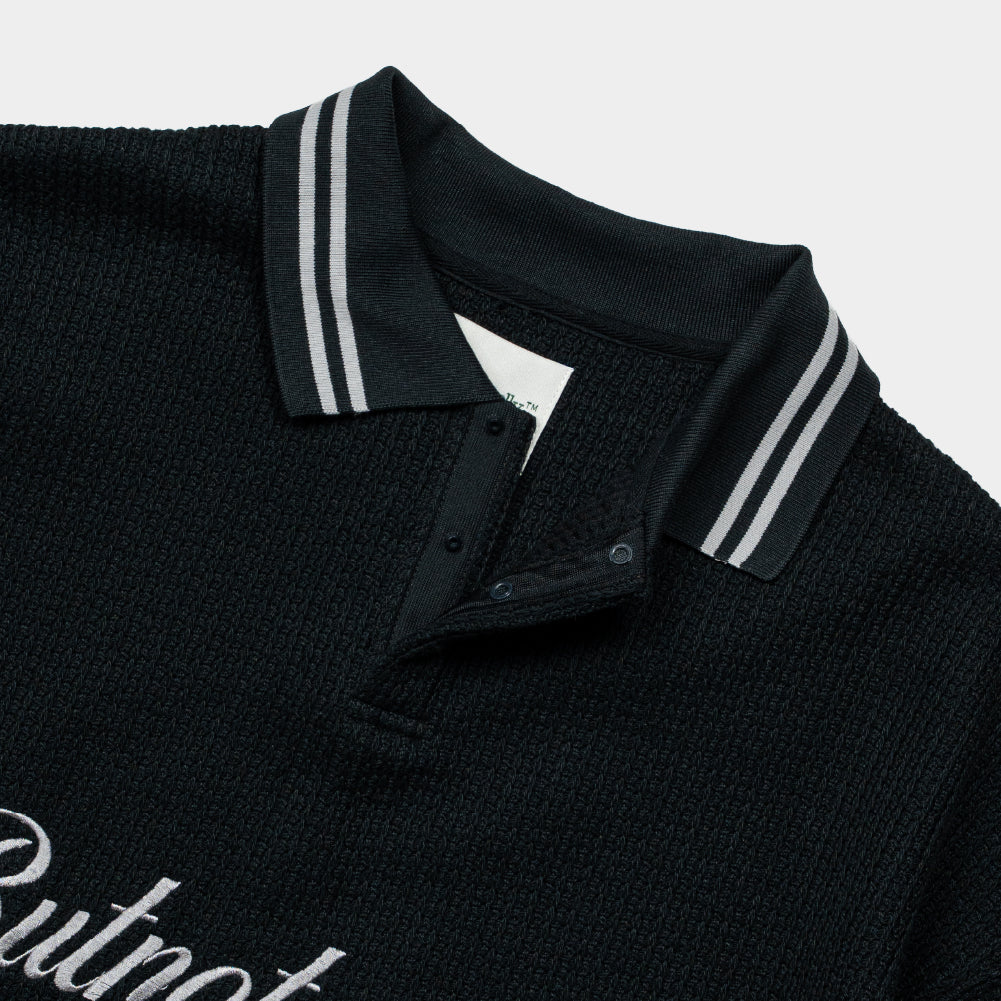 ButNotReally™ Graphic Oversized Knitted Polo Tee