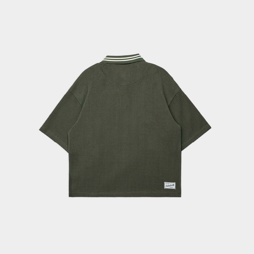 ButNotReally™ Graphic Oversized Knitted Polo Tee