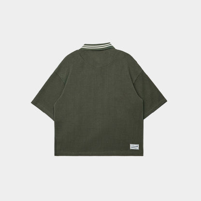 ButNotReally™ Graphic Oversized Knitted Polo Tee