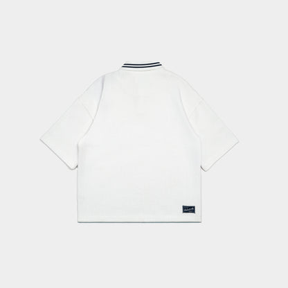 ButNotReally™ Graphic Oversized Knitted Polo Tee