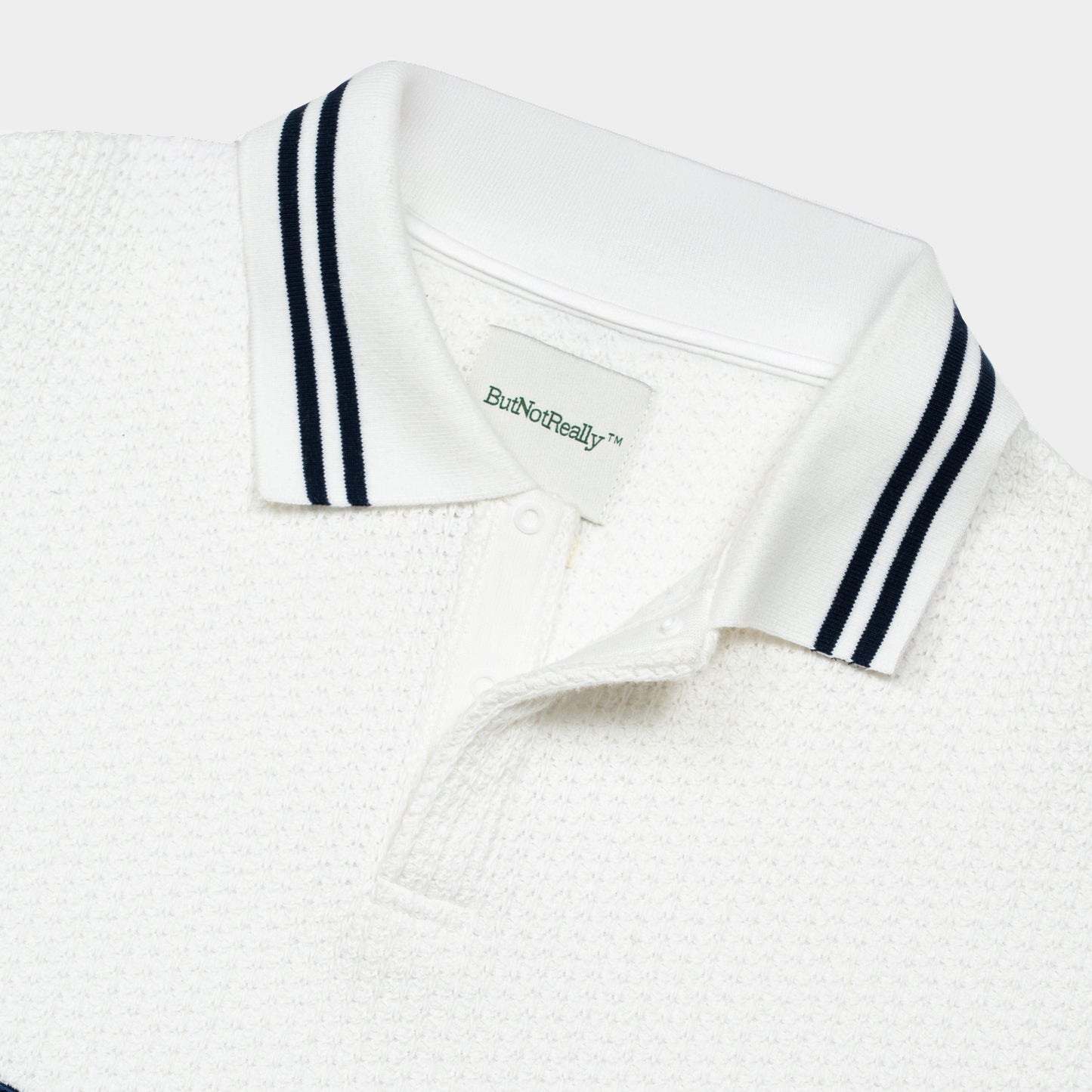 ButNotReally™ Graphic Oversized Knitted Polo Tee