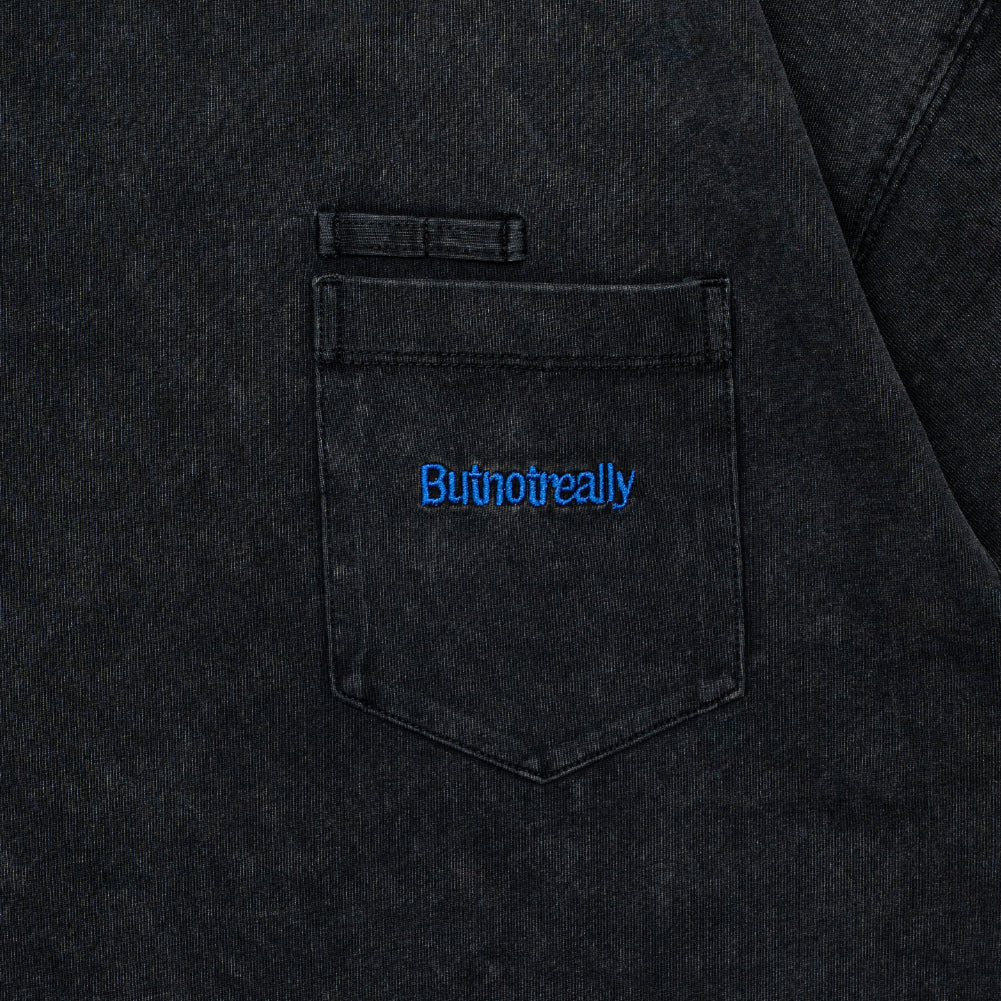 ButNotReally™ Stone-Washed Graphic Cotton Oversized Pocket Tee