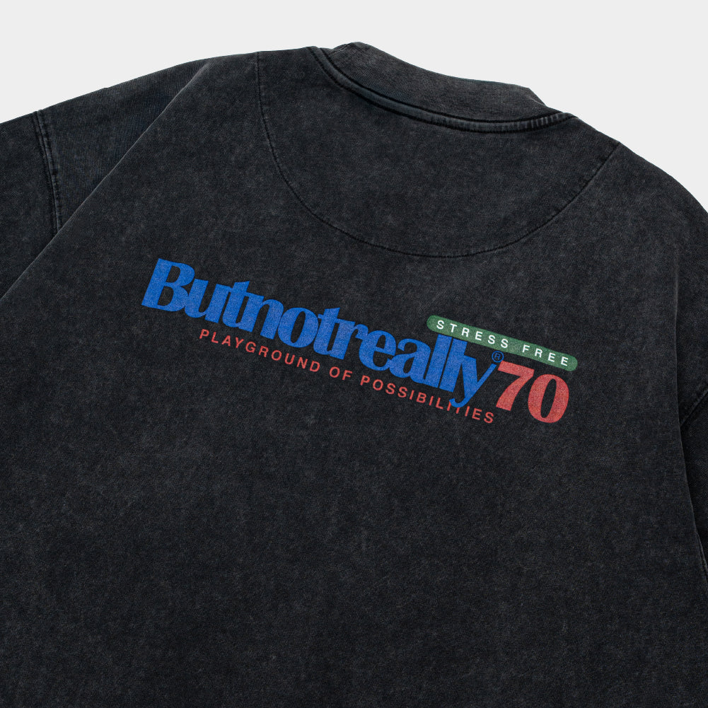 ButNotReally™ Stone-Washed Graphic Cotton Oversized Pocket Tee