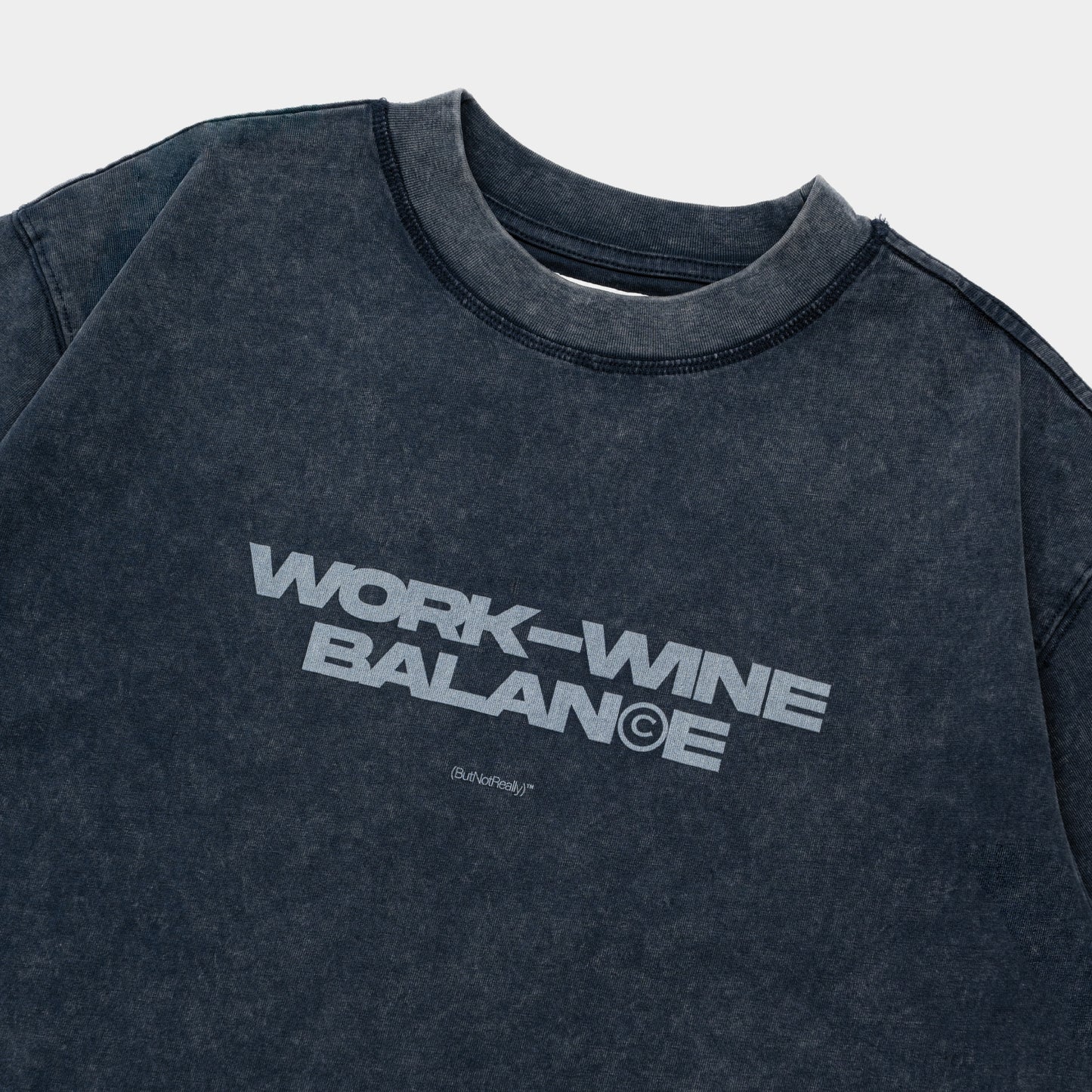 ButNotReally™ Stone-Washed Graphic Cotton Cropped Tee