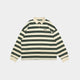 ButNotReally™ Stripes Interlock Long Sleeves Polo Tee