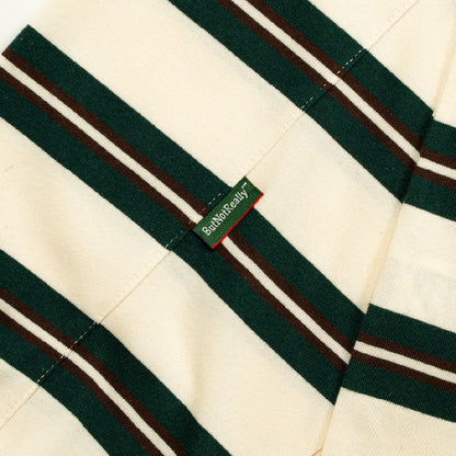 ButNotReally™ Stripes Interlock Long Sleeves Polo Tee