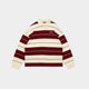 ButNotReally™ Stripes Interlock Long Sleeves Polo Tee
