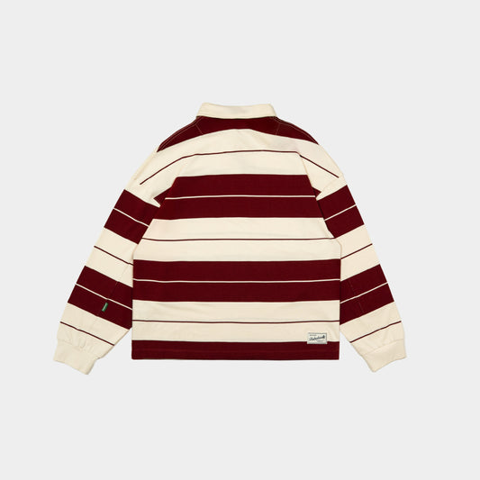 ButNotReally™ Stripes Interlock Long Sleeves Polo Tee