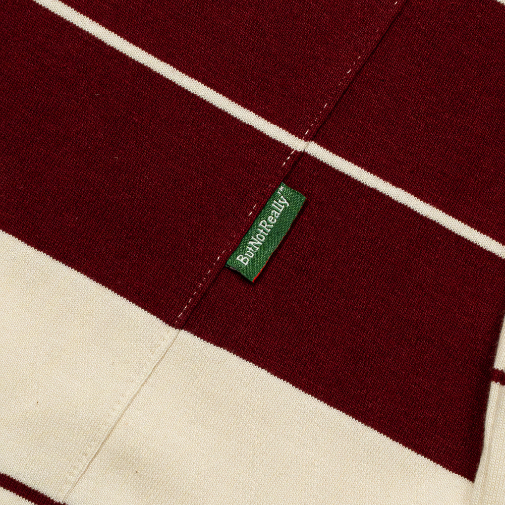 ButNotReally™ Stripes Interlock Long Sleeves Polo Tee