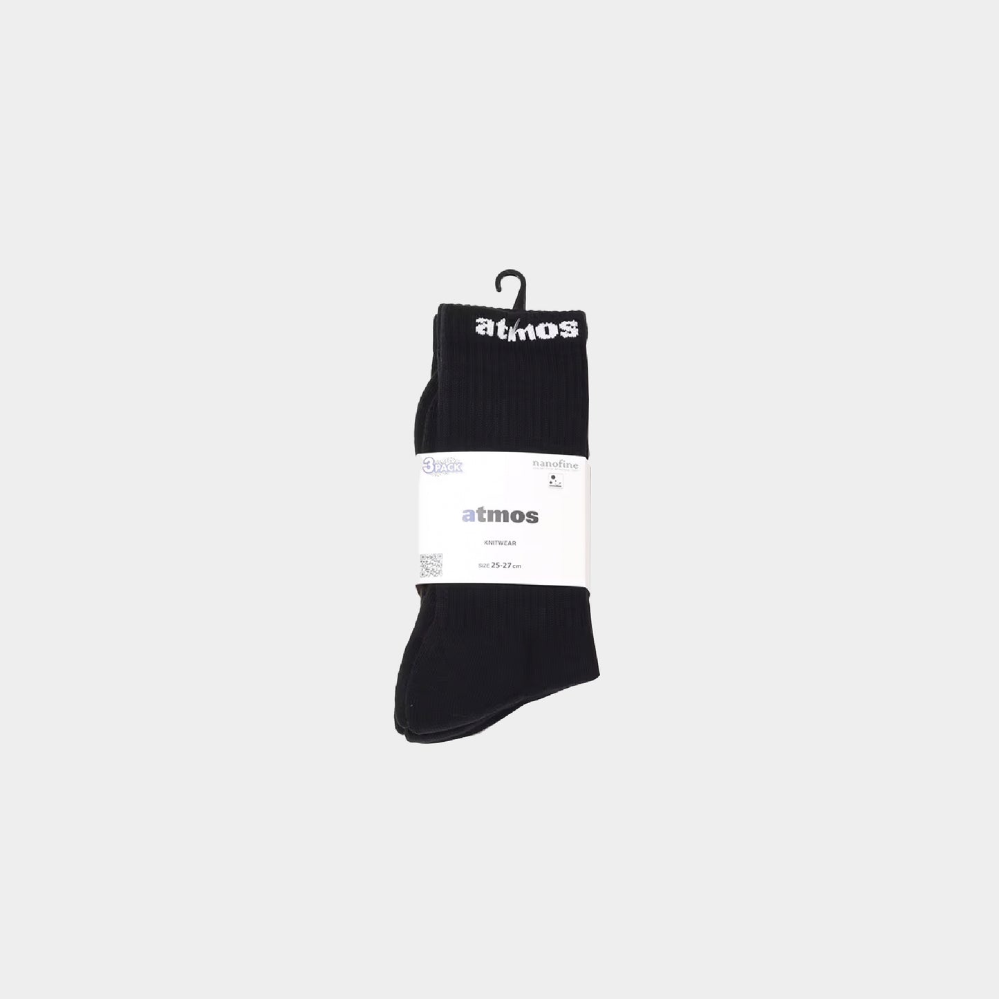 atmos Small Jacquard Logo 3P Socks