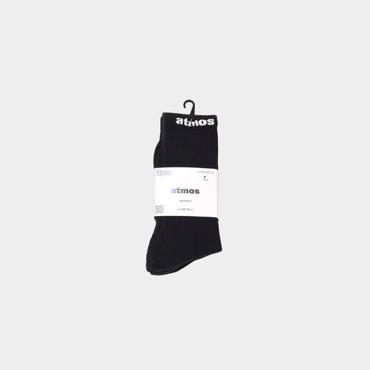 atmos Small Jacquard Logo 3P Socks